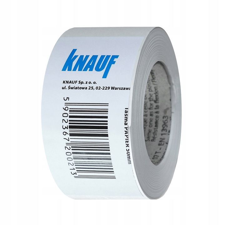 Taśma naprawcza Knauf 50 mm x 75 m, papierowa taśma wzmacniająca do płyt gipsowo-kartonowych 5401 Taśma naprawcza Knauf 50 mm x 75 m, papierowa taśma wzmacniająca do płyt gipsowo-kartonowych 5401