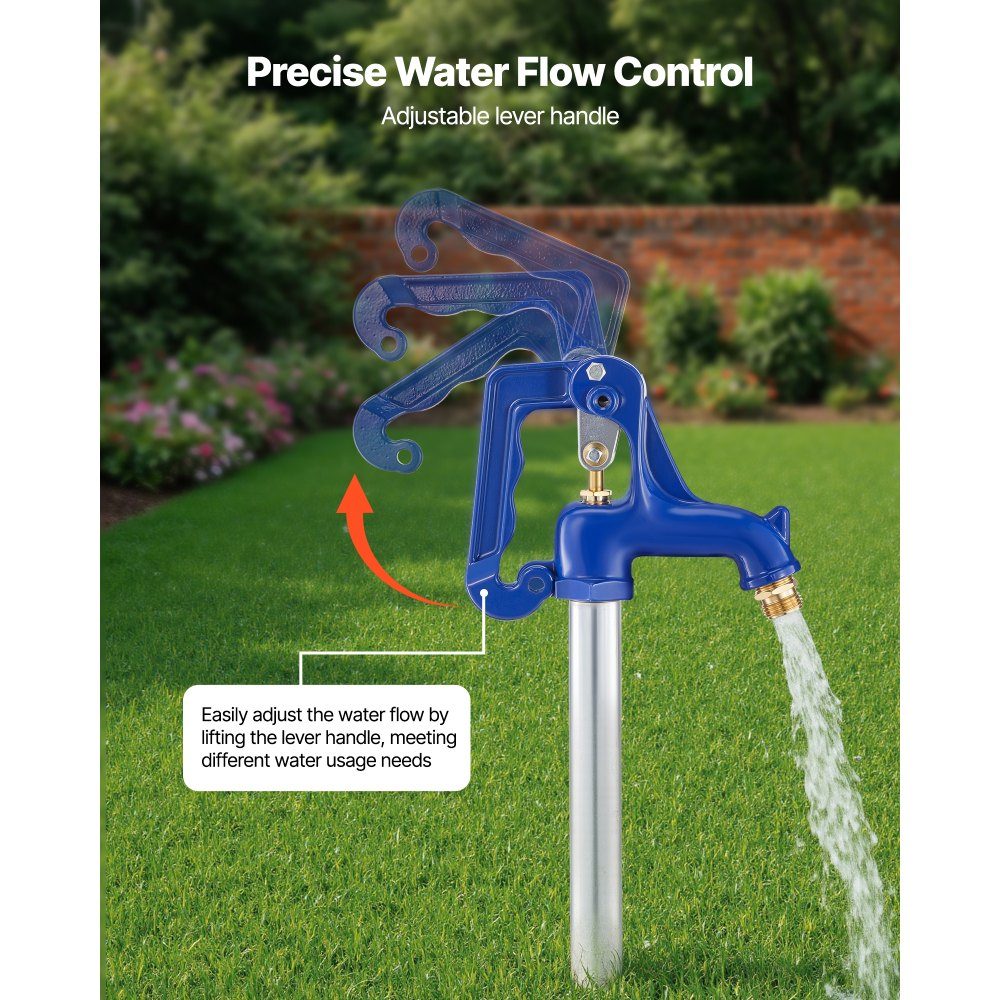 Frost-proof garden hydrant, 980 mm external tap with 304.8 mm installation depth, G 3/4" pipe connection and hose coupling, lead-free hydrant for garden and farm irrigation