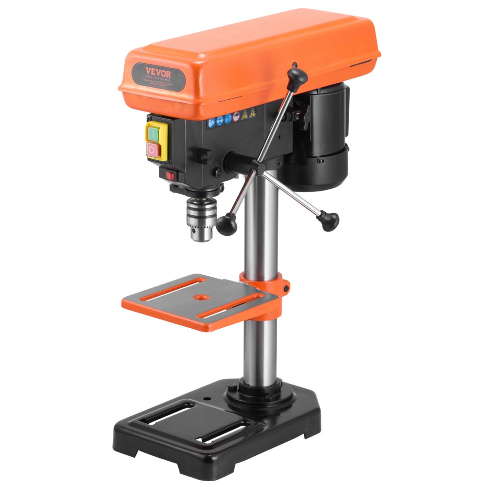 Perceuse d'établi de 203,2 mm, moteur à induction 500 W, perceuse à colonne avec vitesse réglable de 500 à 2 500 tr/min, table de travail inclinable de 0 à 45°, LED, perceuse à pilier en bois et métal Perceuse d'établi de 203,2 mm, moteur à induction 500 W, perceuse à colonne avec vitesse réglable de 500 à 2 500 tr/min, table de travail inclinable de 0 à 45°, LED, perceuse à pilier en bois et métal