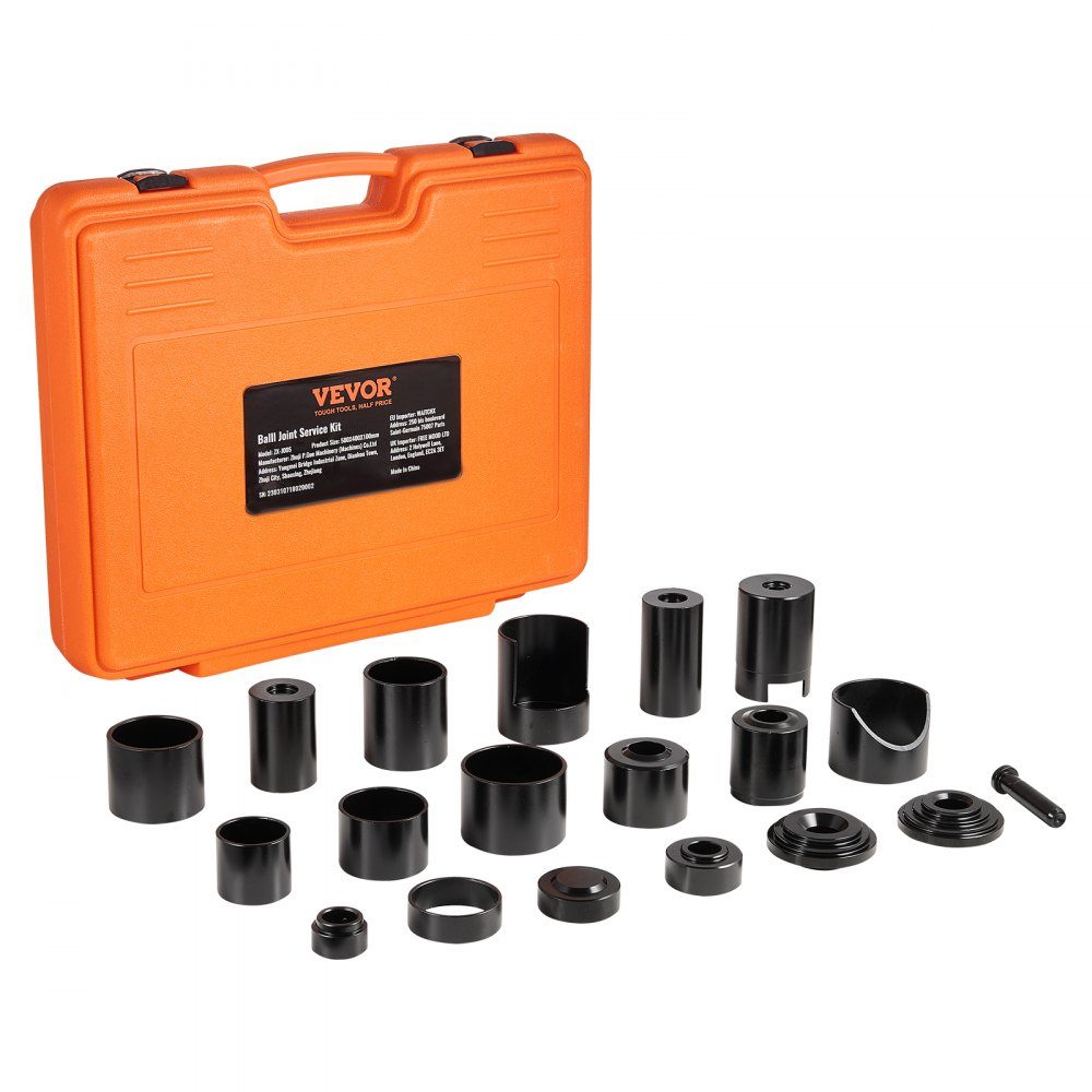 21-teiliges Kugelgelenk-Abzieher-Kugelgelenk-Abzieher-Set, 520 x 430 x 90 mm Universal-Kugelgelenk-Quetschwerkzeug-Set, Karbonstahl-Auto-Werkzeug-Set mit Box-Kugelgelenk-Abzieher