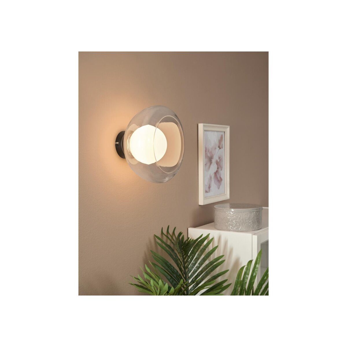 LIVARNO home LED wall and ceiling light, lampshade made of high-quality glass