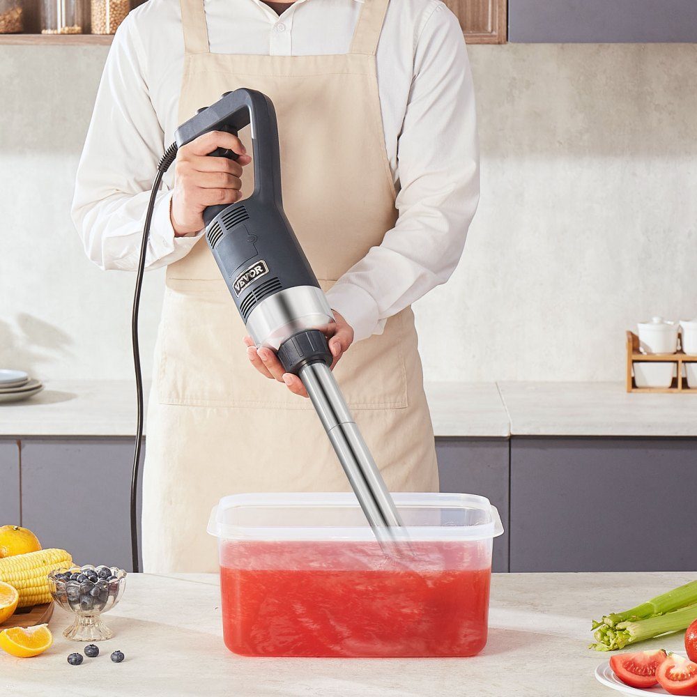 Commercial Hand Blender, 500W Heavy Duty Hand Blender, 16" Variable Speed ​​Stepless Blender with Stainless Steel Blade, Portable Multipurpose Blender for Soups, Sauces, Mashed Potatoes, Cream