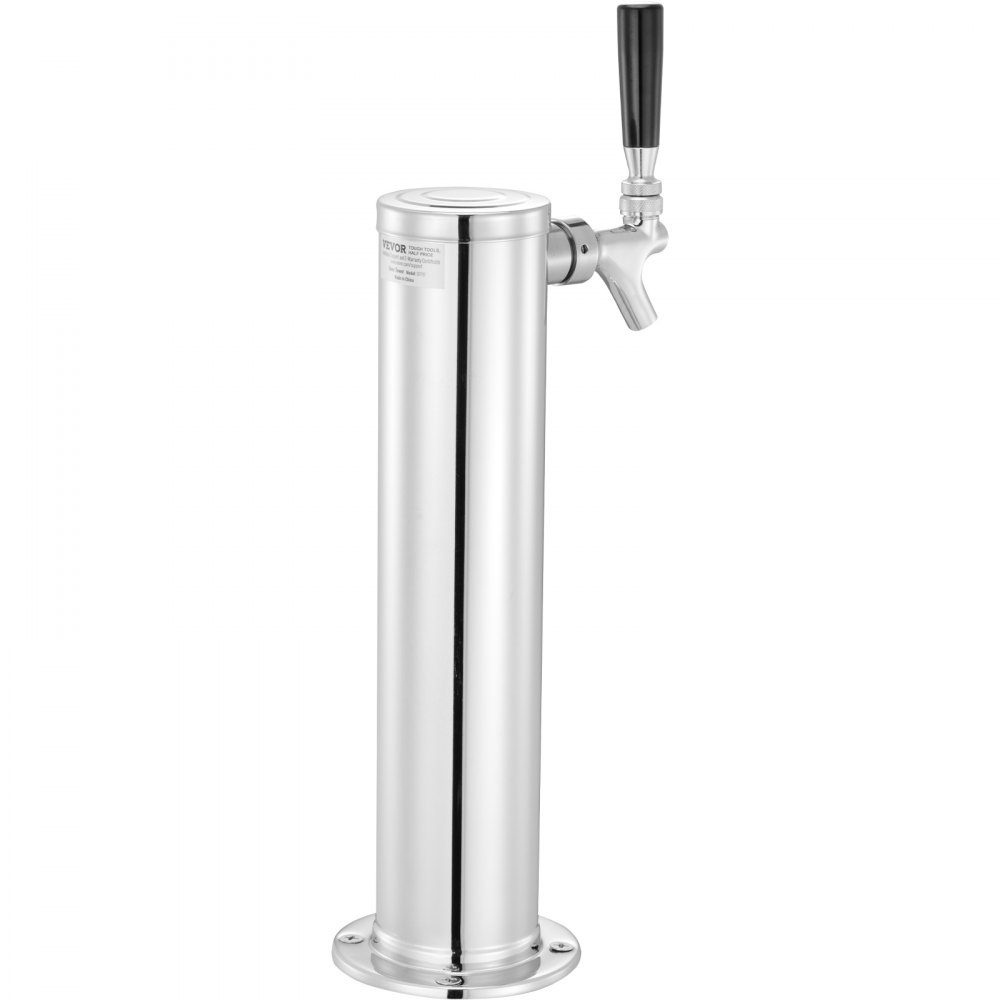Zestaw wieży Kegerator, zestaw do konwersji piwa z jednym kranem, dozownik wieży piwa w beczce ze stali nierdzewnej z regulatorem W21.8 z podwójnym manometrem i łącznikiem beczki w systemie A, taca ociekowa piwa na imprezę domową