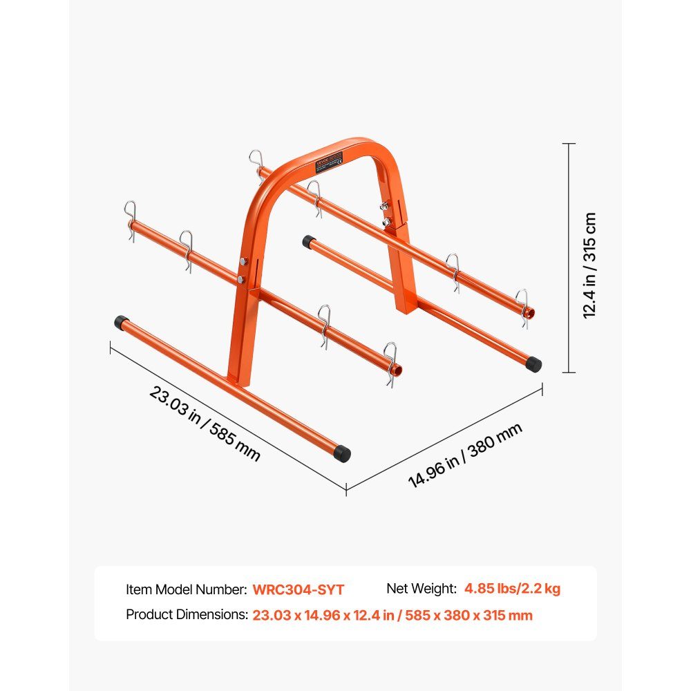 Wire Spool Holder, 45kg Capacity Manual Cable Dispenser, Tubular Steel Rack, for storing up to 8 spools with a maximum diameter of 24cm under various conditions