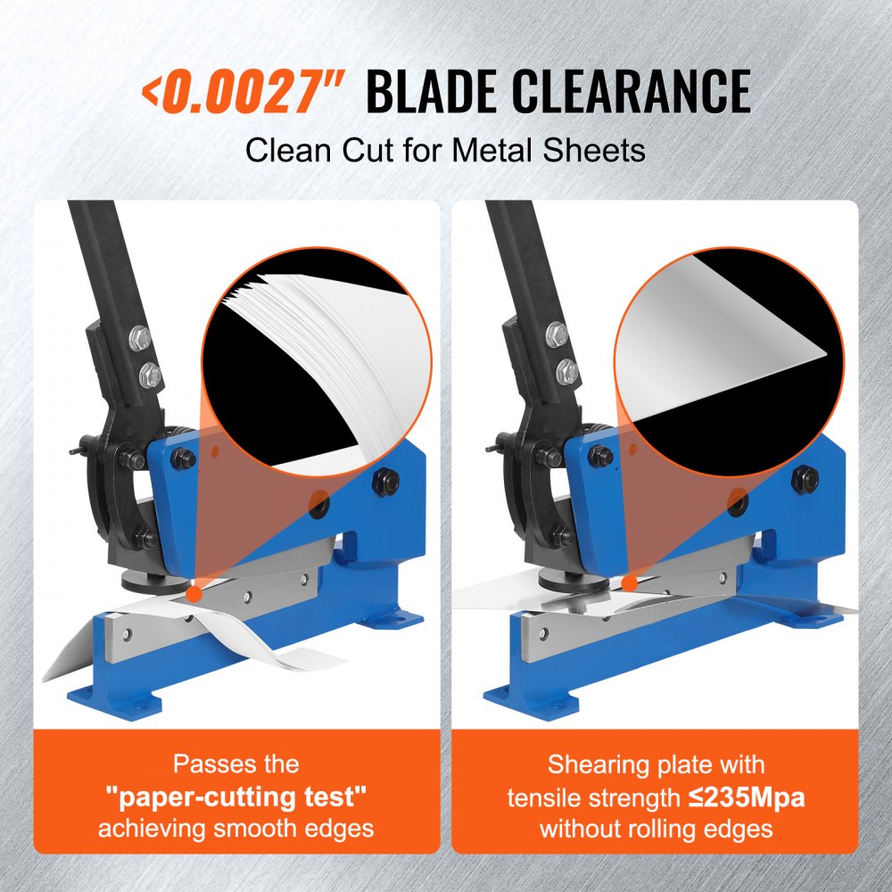 Ręczne nożyce do blachy 190 mm, przecinarka stołowa HS-8 z materiałem Q235, ręczne nożyce do blachy do rzemieślniczej obróbki grubej stali, prasa rolkowa o dużej wytrzymałości dla pracowników budowlanych, entuzjastów majsterkowania