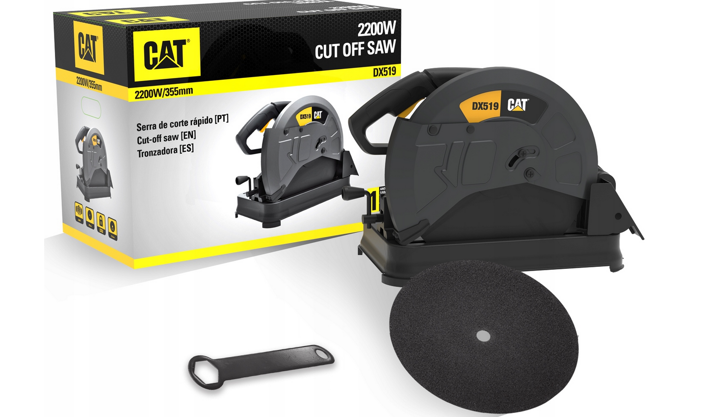 La main du coupeur 2200W 355mm de coupe en métal de CAT DX519 a vu la construction en métal La main du coupeur 2200W 355mm de coupe en métal de CAT DX519 a vu la construction en métal