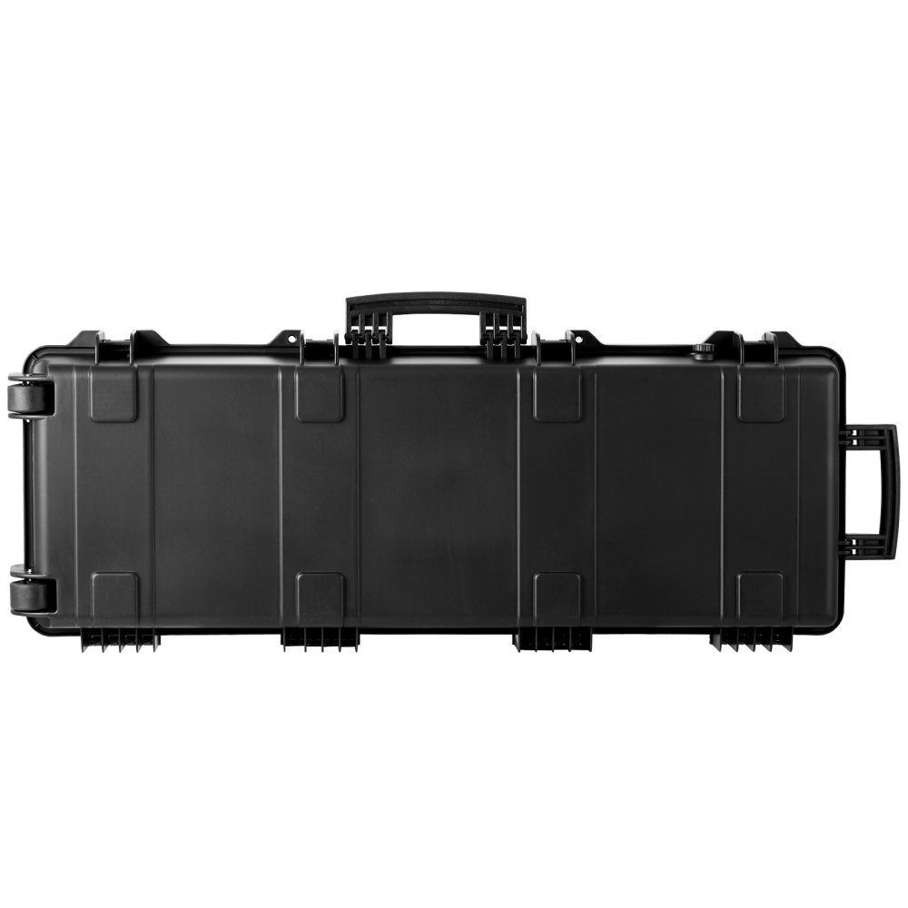 Rifle hard case with 3 layers of fully protective foam, lockable hard gun case, waterproof & rollable long gun case, for 109 cm rifles or shotguns