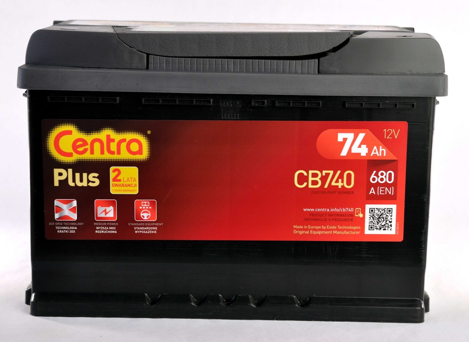 Centra Plus Cb740 74ah 680a P+