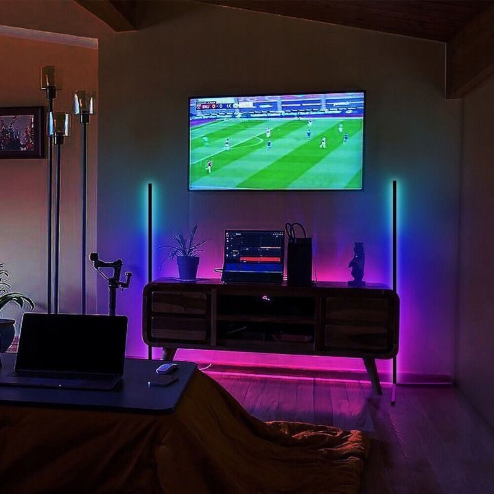 NOUVELLE LAMPE D'ANGLE SUR PIED LED RGB APKA TÉLÉCOMMANDE éclairage ambiant