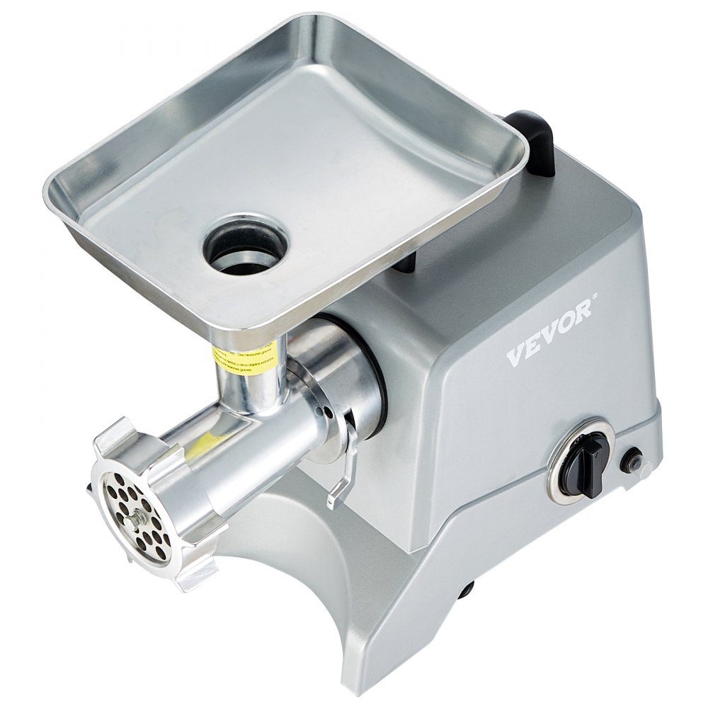Elektrischer Fleischwolf, 2,27 kg/Min., 575 W (800 W max.), Industrieschneider mit Klinge (4,5 mm) und Mahlplatte, Wurstfüllklinge und 3 Rohren, kommerzieller Fleischschneider aus Aluminium