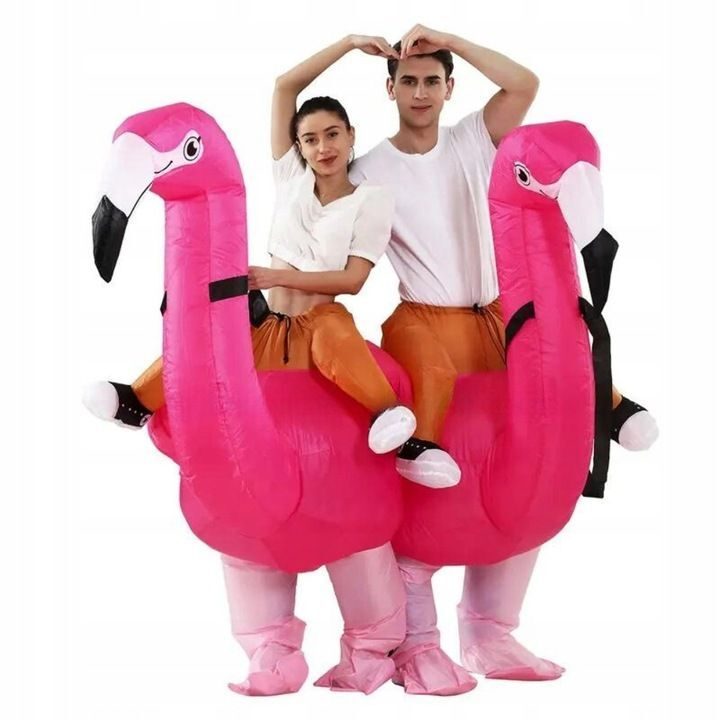 COSTUME DE FLAMANT ROSE GONFLABLE Fête Bonjour Halloween Carnaval