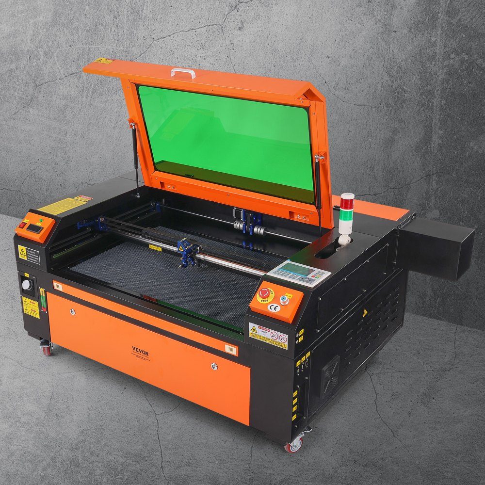 100W CO2 Laser Engraver 600x900mm 500mm/s Laser Cutting Machine with 2 Way Air Assist Compatible with LightBurn, CorelDRAW, AutoCAD, Windows, Mac OS, Linux, for Wood, Acrylic, Fabric
