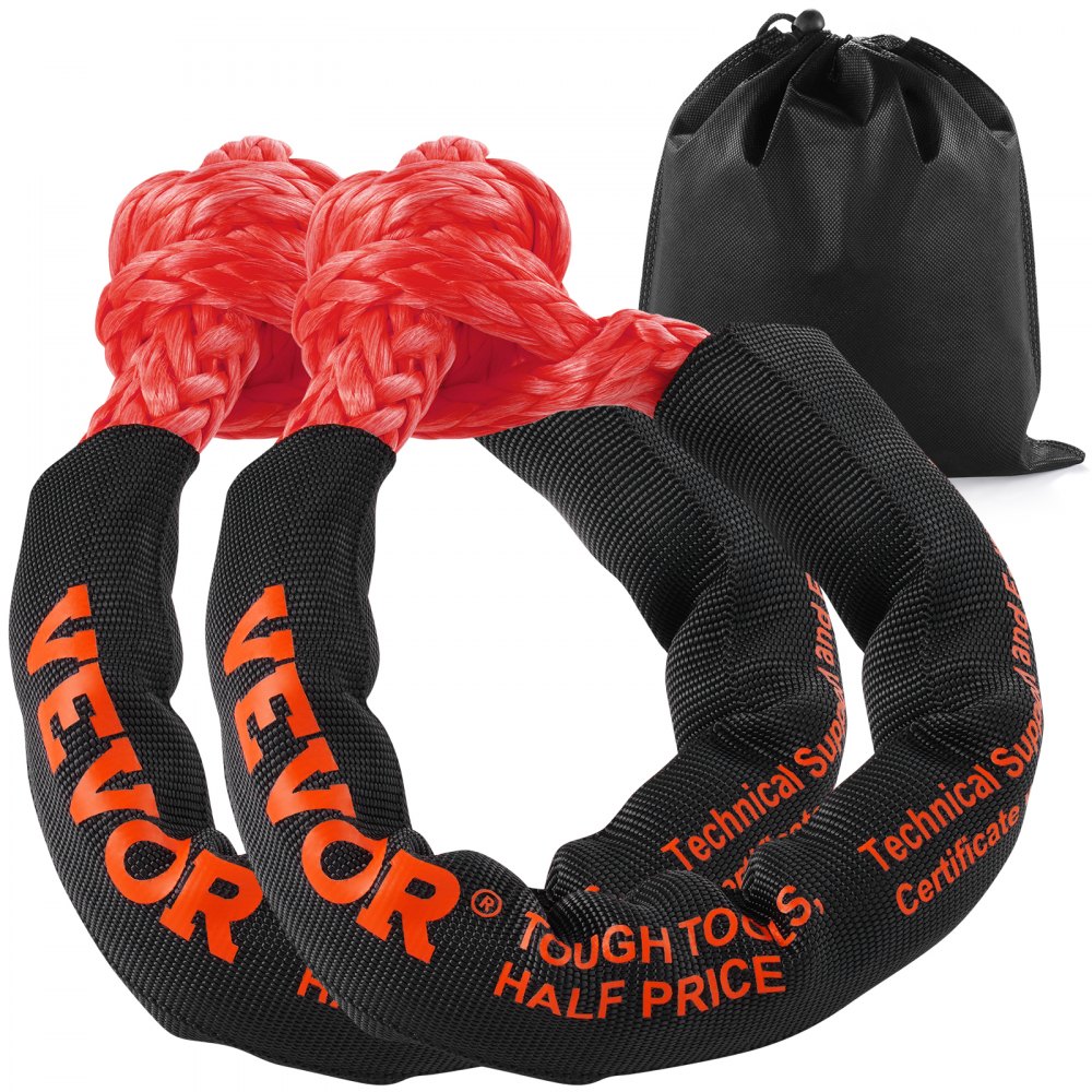 Soft Synthetic Shackles 12.7x558.8mm 2 Pack Recovery Tow Shackles Rope Break Resistance 20 Ton Storage Bag for UTV ATV Truck Jeep ATV Red Soft Synthetic Shackles 12.7x558.8mm 2 Pack Recovery Tow Shackles Rope Break Resistance 20 Ton Storage Bag for UTV ATV Truck Jeep ATV Red