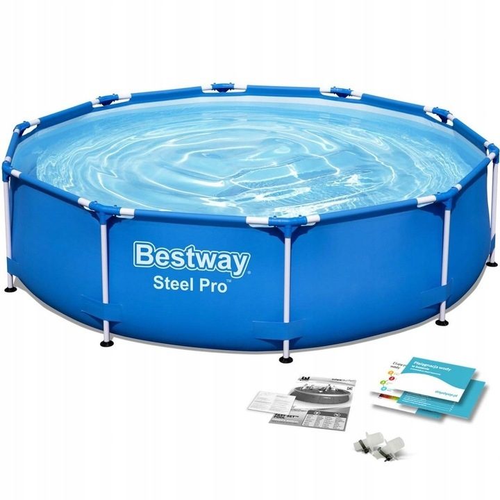 %SALE% XXL-Starterset Bestway Steel Pro Pool 19-teiliges Zubehör Outdoor Garten Badespaß 366x76