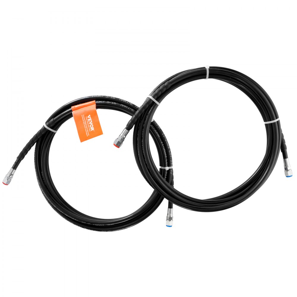 Kit de tuyaux hors-bord, tuyau de direction hydraulique de 24", 2 tuyaux hydrauliques TPEE étanches pour bateau, compatible avec système de direction hydraulique hors-bord pour bateau jusqu'à 300 HP Kit de tuyaux hors-bord, tuyau de direction hydraulique de 24", 2 tuyaux hydrauliques TPEE étanches pour bateau, compatible avec système de direction hydraulique hors-bord pour bateau jusqu'à 300 HP