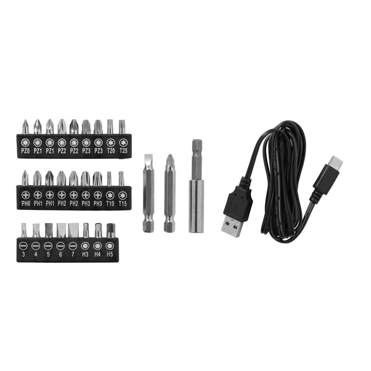 PARKSIDE® 4 V cordless screwdriver “PAS D7” with replacement attachments