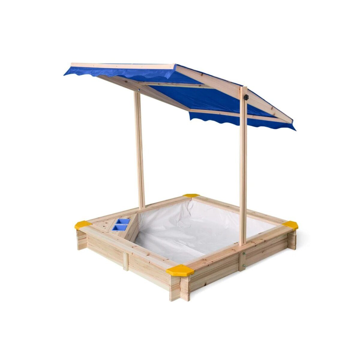 LUPILU® sandpit made of wood, with roof and ice cream parlor