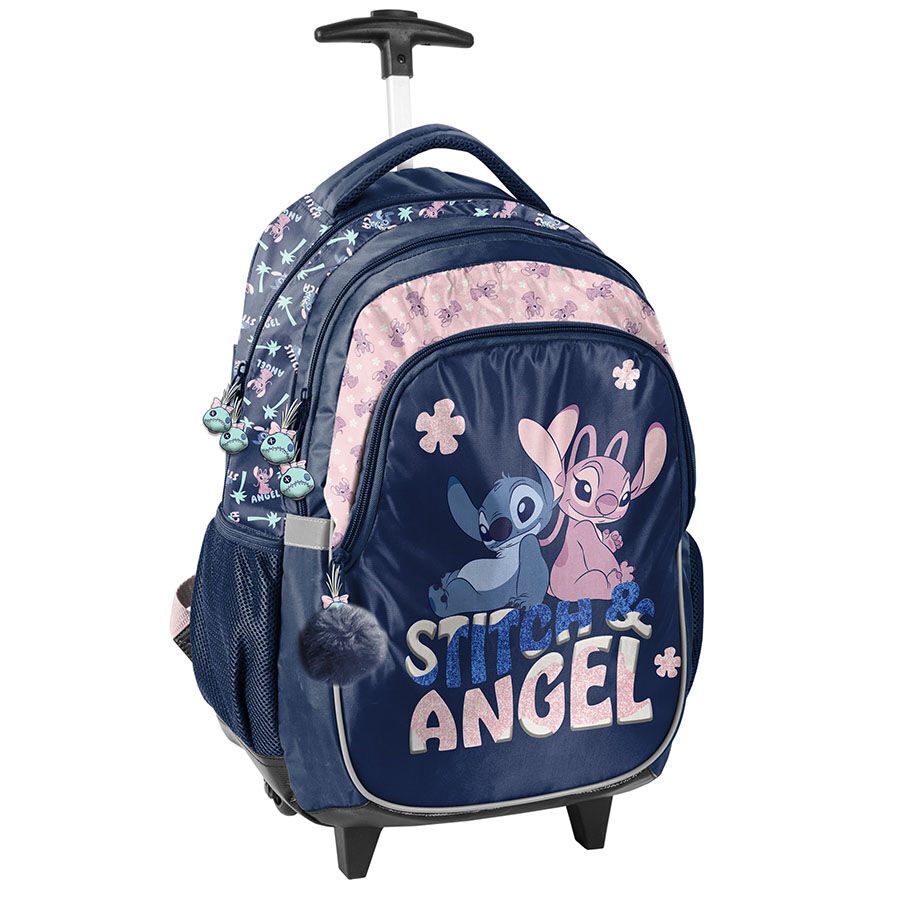 Marineblauer Rucksack mit Rollen von Stitch und Angel