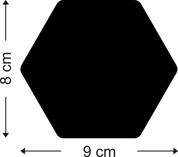 Autocollants pour voiture - hexagone motif nid d'abeille (36 pièces, 9 cm)
