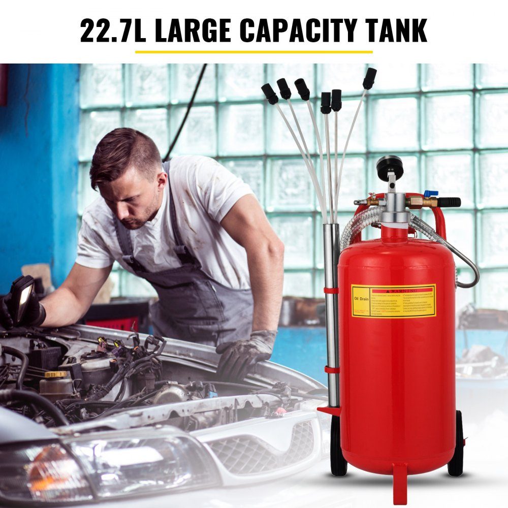 22,7 liter olie-extractor 8-10 bar pneumatische olie-extractor pneumatische 12,5 kg olie-extractor olieverversing