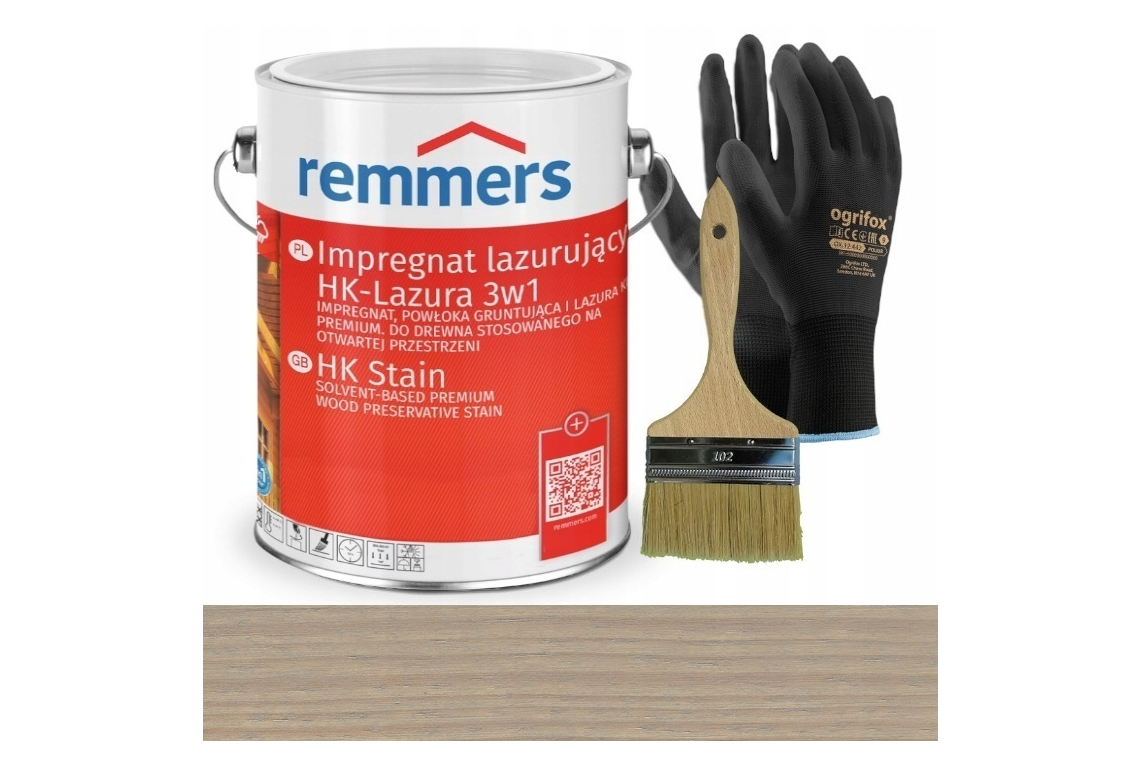 Remmers HK Lasur 3in1 (imprégnation, apprêt et vernis) 5L dans la couleur GRIS ARGENT Remmers HK Lasur 3in1 (imprégnation, apprêt et vernis) 5L dans la couleur GRIS ARGENT