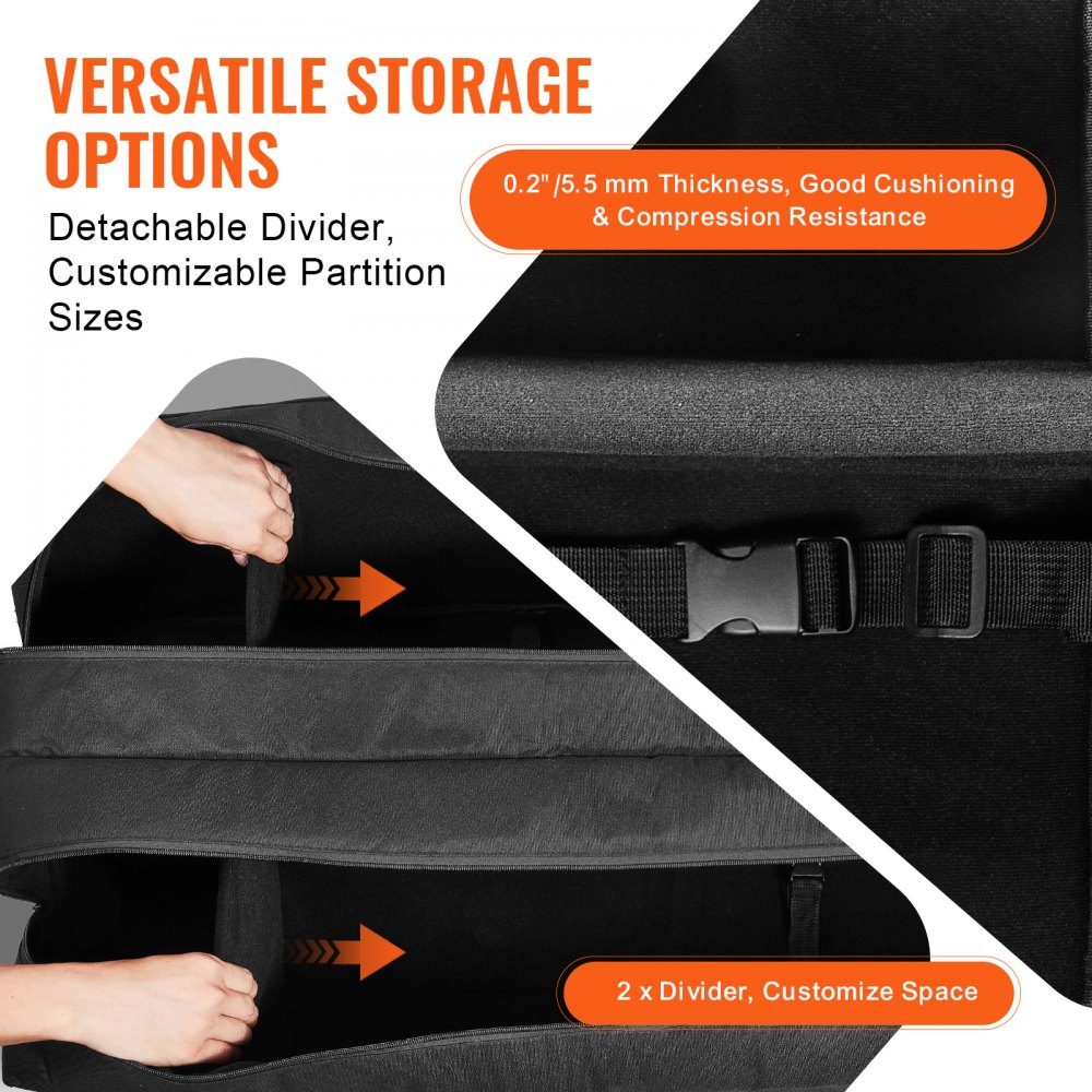 Telescope Bag, 1040mm Large Telescope Carry Bag with Fixed Buckles, Multiple Pockets and Removable Divider, Telescope Carry Bag for Optical Tube and Tripod, Counterweight Bag