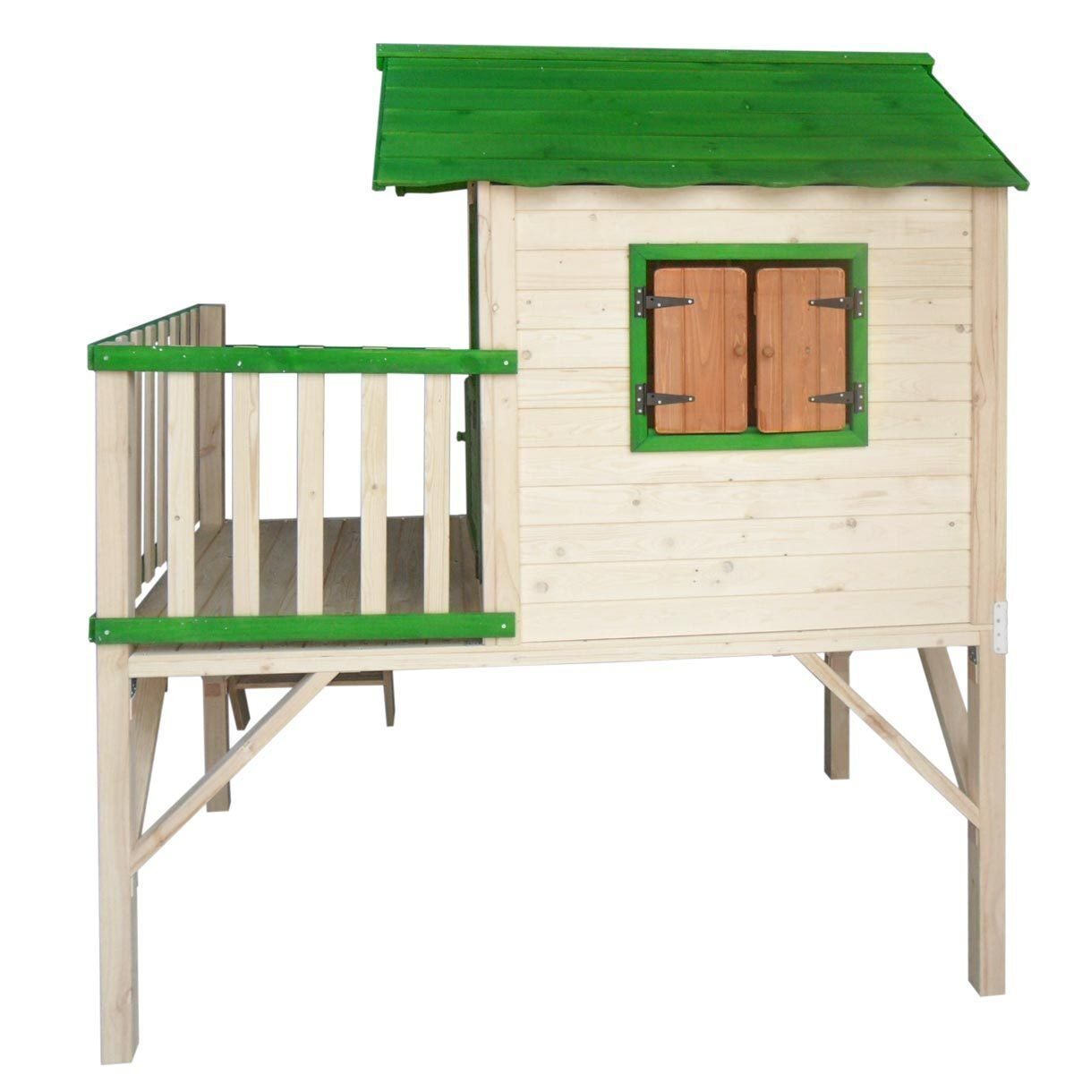 Cabane dans les arbres maison de jeu pour enfants avec balcon maison sur pilotis jardin tour d'arbre maison en bois