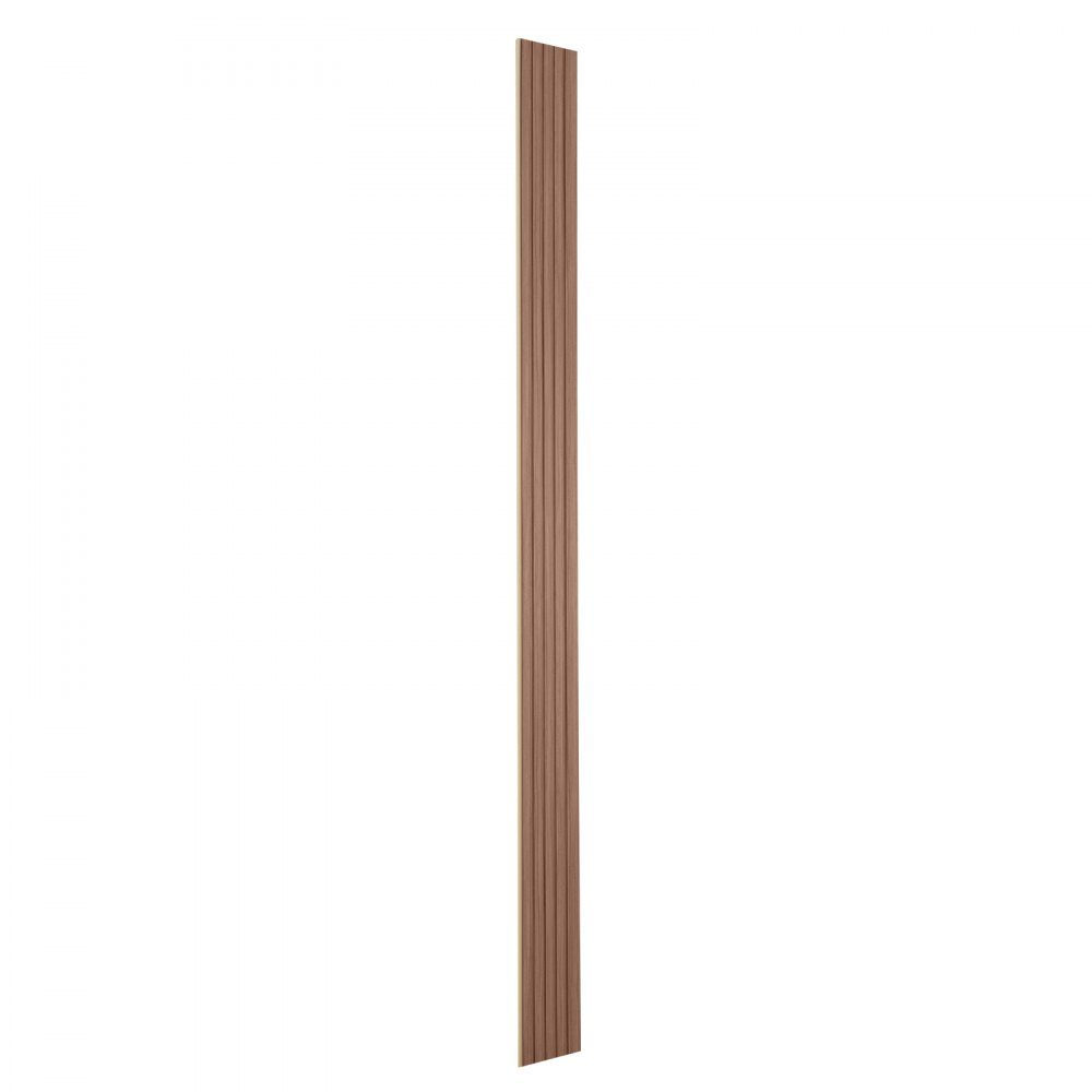 Akustikplatten, Set mit 8 Akustikplatten, 2450 x 166 mm, WPC-Akzent-Wandpaneele aus Holz für moderne Innenwände, Kunstholz-Wandpaneele für stilvolles Dekor und Geräuschreduzierung, graue Eiche
