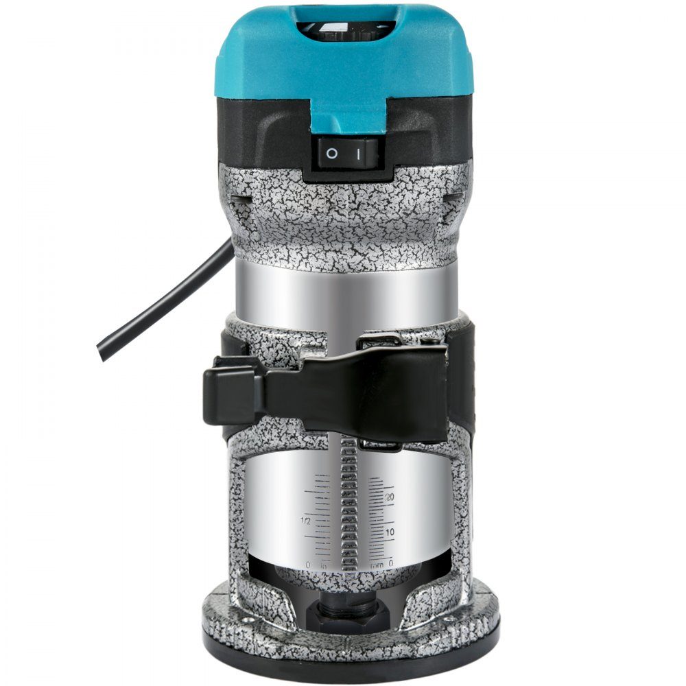 Electric Hand Router 800W, One-Hand Router 30000 RPM, Wood Edger, 3 Collet, Soft Start, Aluminum Alloy, Speed ​​Control, Electric Router Woodworking