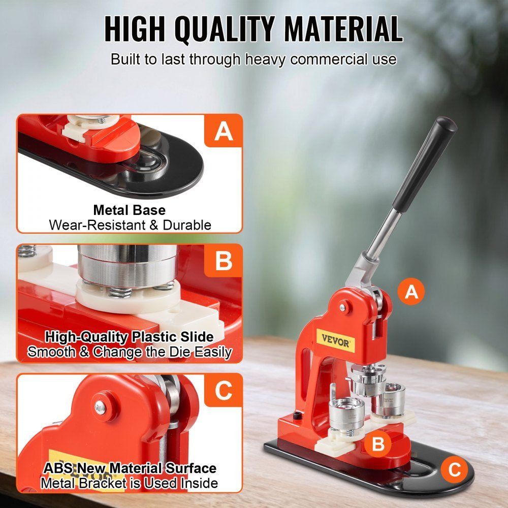 Button Maker Machine, 25mm (1 inch) Badge Punch Set, Pin Maker for Kids DIY Gifts, Button Making Accessories with 500 Button Pieces, Circle Cutter and Magic Book