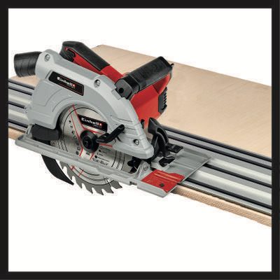 Scie circulaire manuelle Einhell TE-CS 190/1 (1 500 W, 5 500 min-1, réglage sans outil, grande poignée, table de scie en aluminium, blocage de broche, lame de scie en carbure incluse)