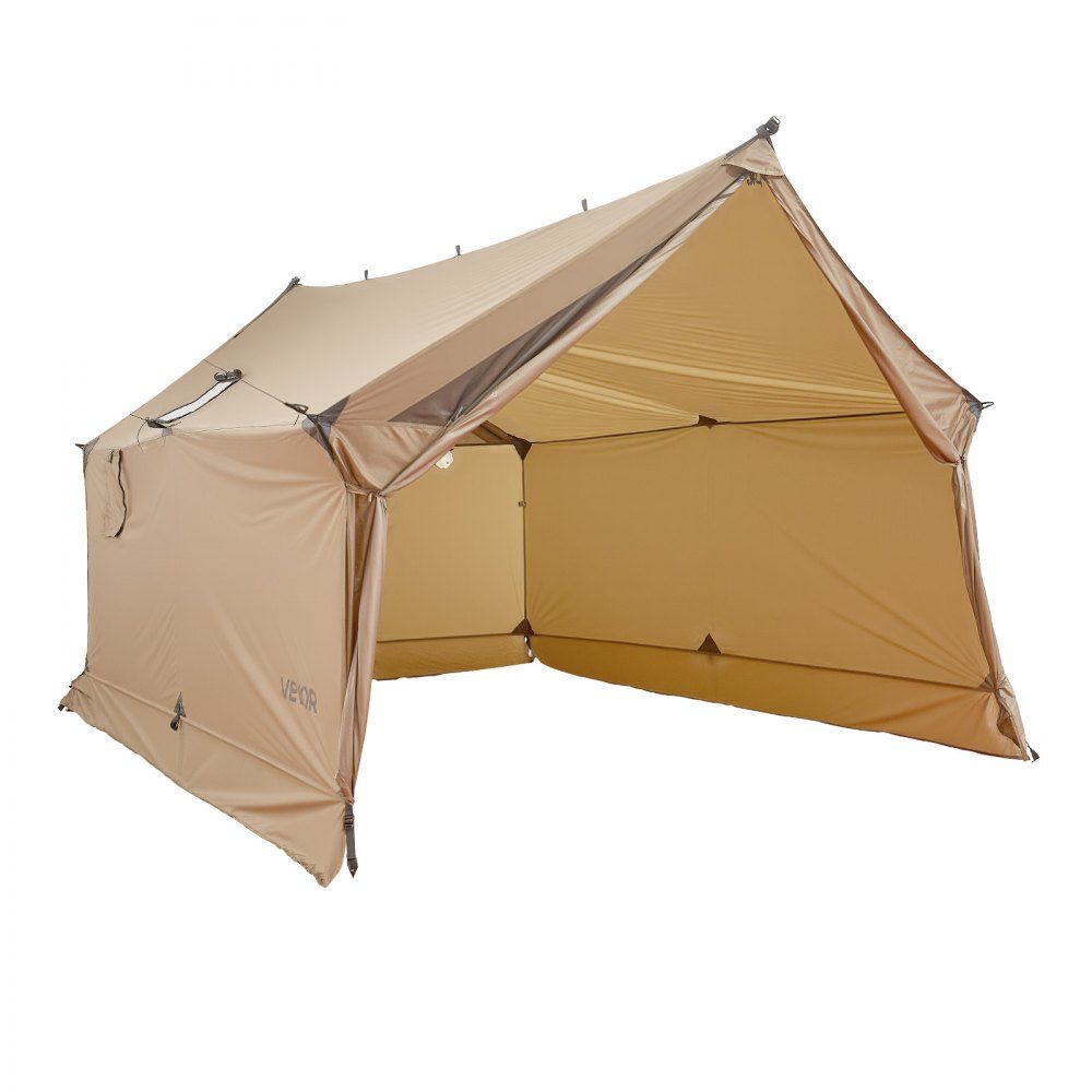 Camping tent, 2 person cabin tent with stove connection, waterproof winter tents with ventilation, lightweight and portable 4 season tents for hiking, fishing, hunting and backpacking
