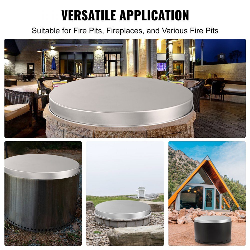 φ 508mm fire bowl lid made of stainless steel SUS304 fire bowl lid 0.8mm thick rust resistance heat tolerance fire bowl cover effectively prevents sparks and ash from splashing
