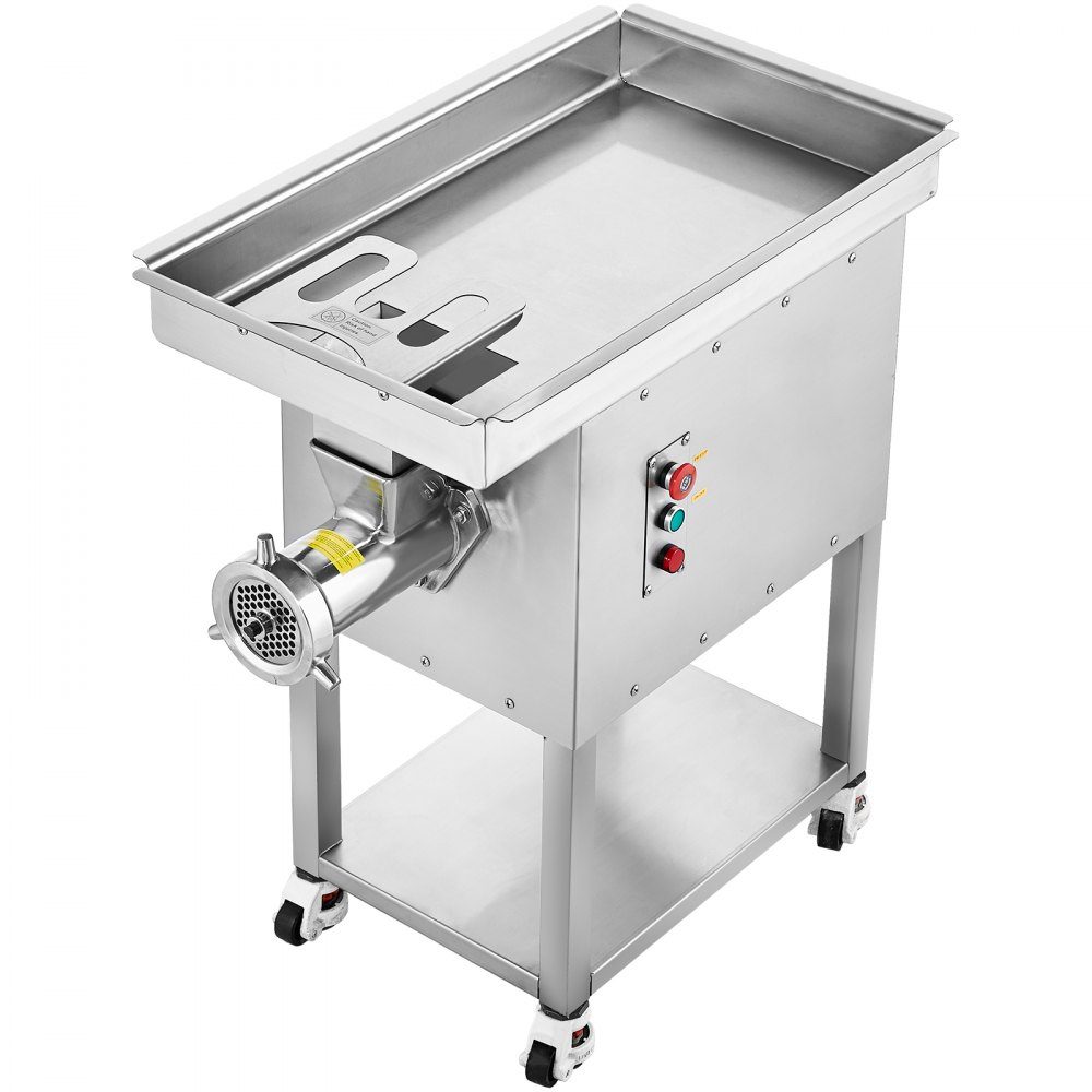 Commercial Meat Grinder 9.98kg/min Electric Meat Grinder 2200W with Blades and Grinding Plates Sausage Machine Commercial Stainless Steel Meat Grinder for Kitchen Restaurant Butcher Shop
