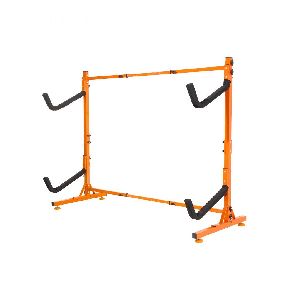 Kayak Holder, Kayak Hanger 1265 x 788 x 1380mm, Freestanding Kayak Stand 2 Kayaks 1230-1825mm Width Adjustment Range, Kayak Storage Rack, Heavy Duty Kayak Storage Hooks