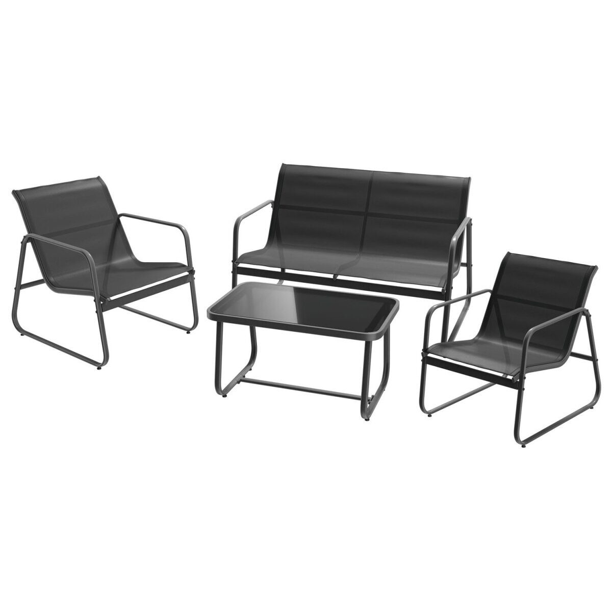 Livarno Home loungeset, met hoog zitcomfort, 4-delig