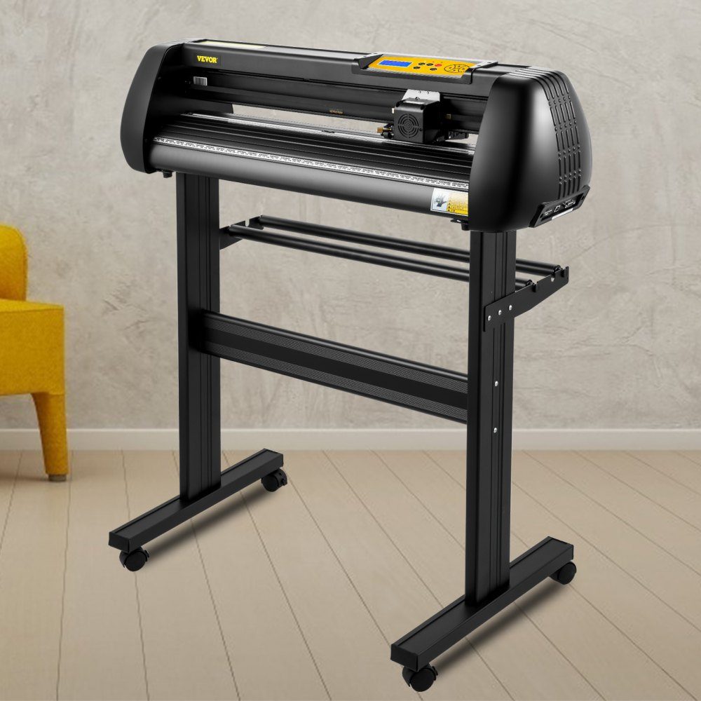 Vinyl Cutting Machine Cutting Plotter 720mm SignMaster Floor Stand Plotter Machine Cutting Speed ​​10-800mm/s Cutting Force 10-500g Stepper Motor Five Vinyl Rolls 16MB 13.5kg