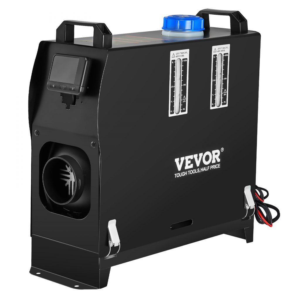 12V 5-8KW Zusatzheizung Diesel-PKW-Kraftstoff, Diesel-Zusatzheizung Luftheizung Luft-Diesel, Luft-Diesel-Heizung für Auto RV LKW Wohnmobil Bus mit Fernbedienung Schwarz LCD-Schalter & 1 Luftauslass