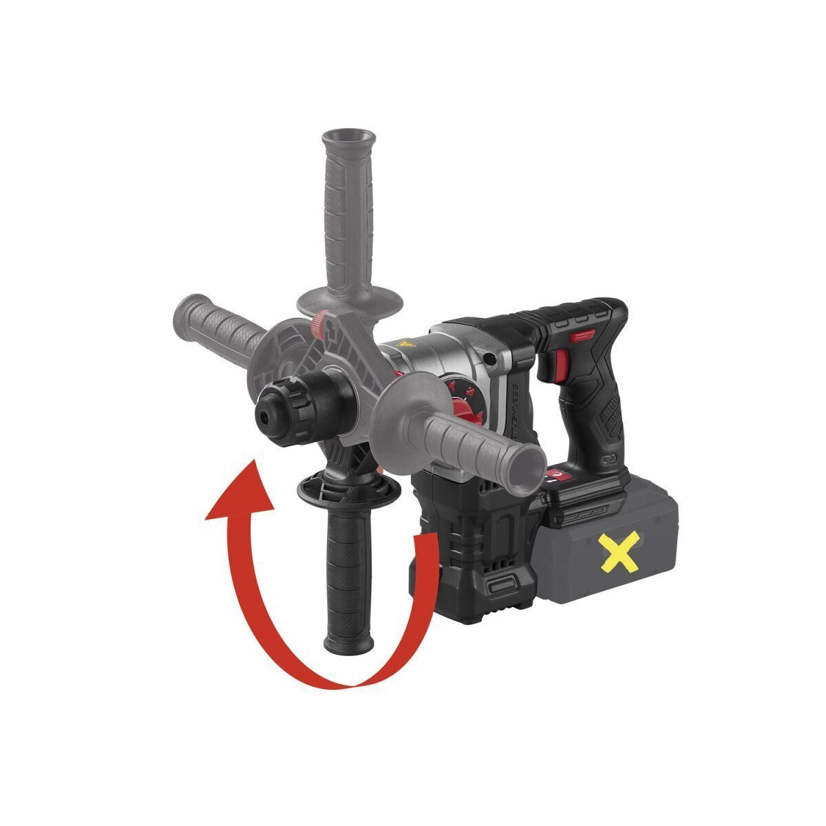 Kombimłot akumulatorowy PARKSIDE PERFORMANCE® 20V „PKHAP 20-Li C3”, bez akumulatora i ładowarki