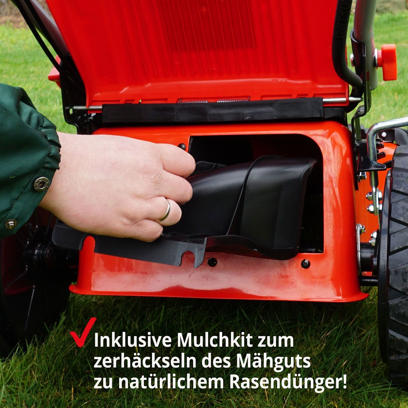 Starterset Benzin-Rasenmäher mit Antrieb Schnittbreite 51 cm 5in1 Elektro-Start-Radantrieb