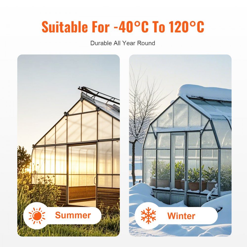 Set van 12 polycarbonaat kaspanelen 1210 x 605 x 6 mm meerwandige panelen waterdichte UV-beschermde golfplaten slagvaste transparante dakpanelen voor kas/tuin