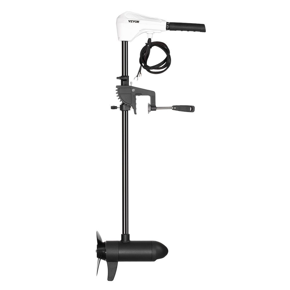 Elektrischer Außenbordmotor, Heckmontage-Bootsmotor, 24 V, 39 kg Schub, 8-Gang-Elektro-Trolling-Motor mit Batterieanzeige, für Kajaks, Süß-/Salzwasser-Fischerboote, 915 mm Welle