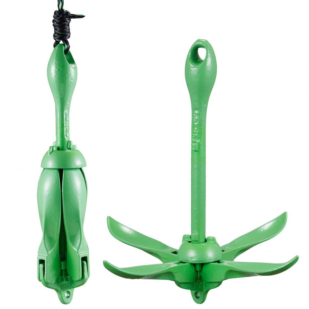 Kajak-Anker-Set, 3,5 lbs Paddle-Board-Anker-Set mit 8 m Seil und Boje, faltbarer kleiner Bootsanker mit Aufbewahrungstasche und Karabinerhaken, Kajak-Zubehör für Kajaks, kleine Boote, Kanus