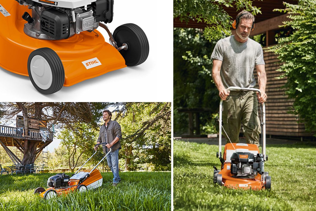 Benzin-Rasenmäher Stihl RM 248 + Profi-Handschuhe (2,8 PS, 46 cm) im Set