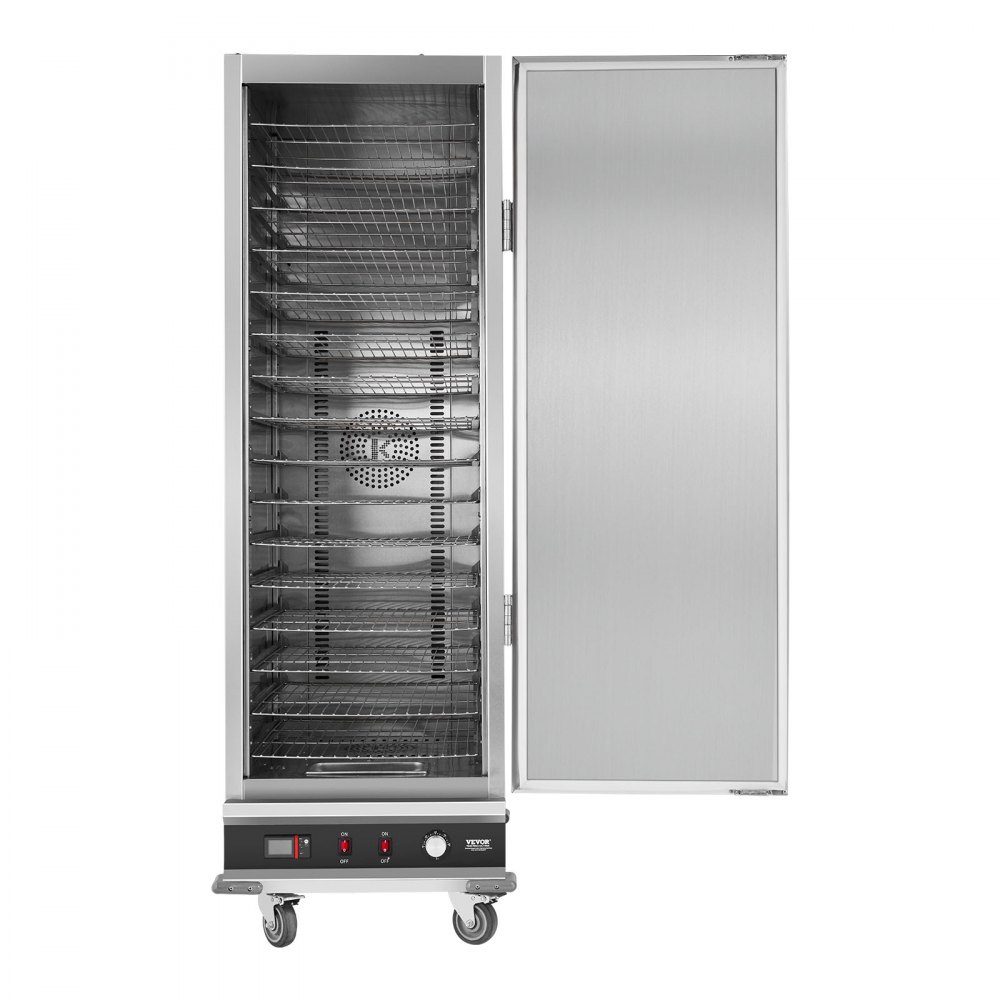 Hot-Box-Speisenwärmer, Snackwärmer mit 16 Ebenen, Wasserschüssel, Einzeltür und verstellbaren Regalen, Speisenwärmer aus Edelstahl, ideal zum Aufbewahren von Pizza, Hähnchen