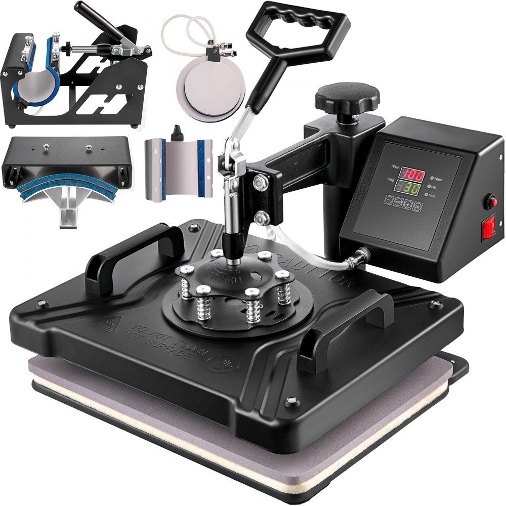 Heat Press 6 in 1 Heat Press Machine 38x30cm T-Shirt Press Machine Heat Press Machine DIY Heat Press with Digital LED Temperature