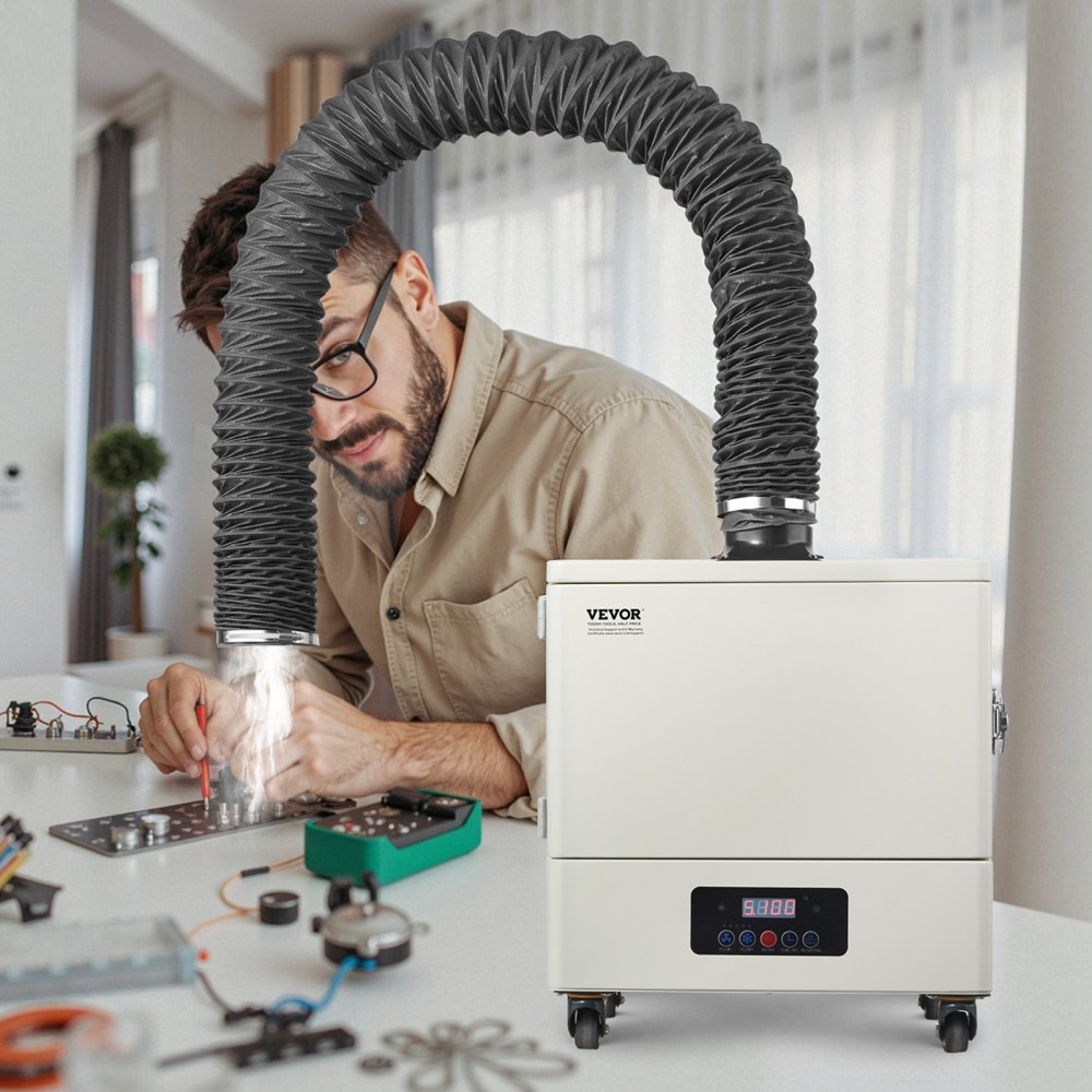 Lasrookafzuiger, 459 m³/h soldeerdampabsorber met 280 W motor, 4-traps filter, 10 snelheden en op afstand bedienbare rookreiniger voor solderen, graveren, doe-het-zelf lassen Lasrookafzuiger, 459 m³/h soldeerdampabsorber met 280 W motor, 4-traps filter, 10 snelheden en op afstand bedienbare rookreiniger voor solderen, graveren, doe-het-zelf lassen