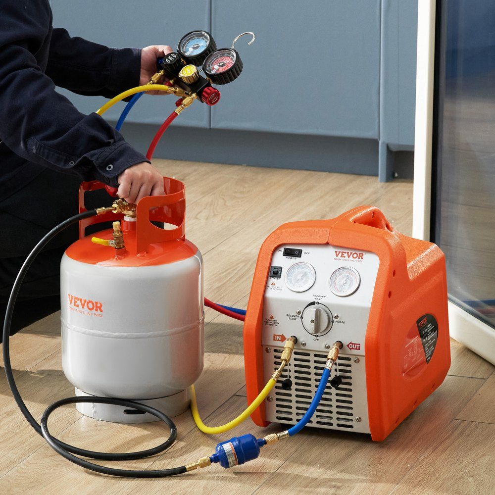 Refrigerant Recovery Tank 13.61kg 27.6bar Reusable Cylinder Tank Φ 250 x 390mm Refrigerant Recovery Tank Orange HP295-Stahl Refrigerant Recovery Tank