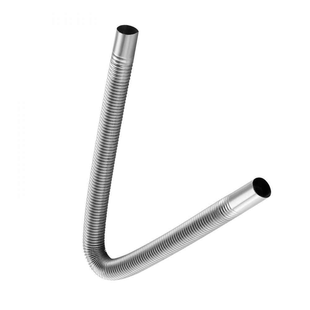 Exhaust pipe auxiliary heater Flexible exhaust hose 59 cm for car diesel heater with 2 clamps, stainless steel exhaust pipe with Φ 25 mm cross section for 2 kW / 5 kW / 8 kW diesel heaters air heaters