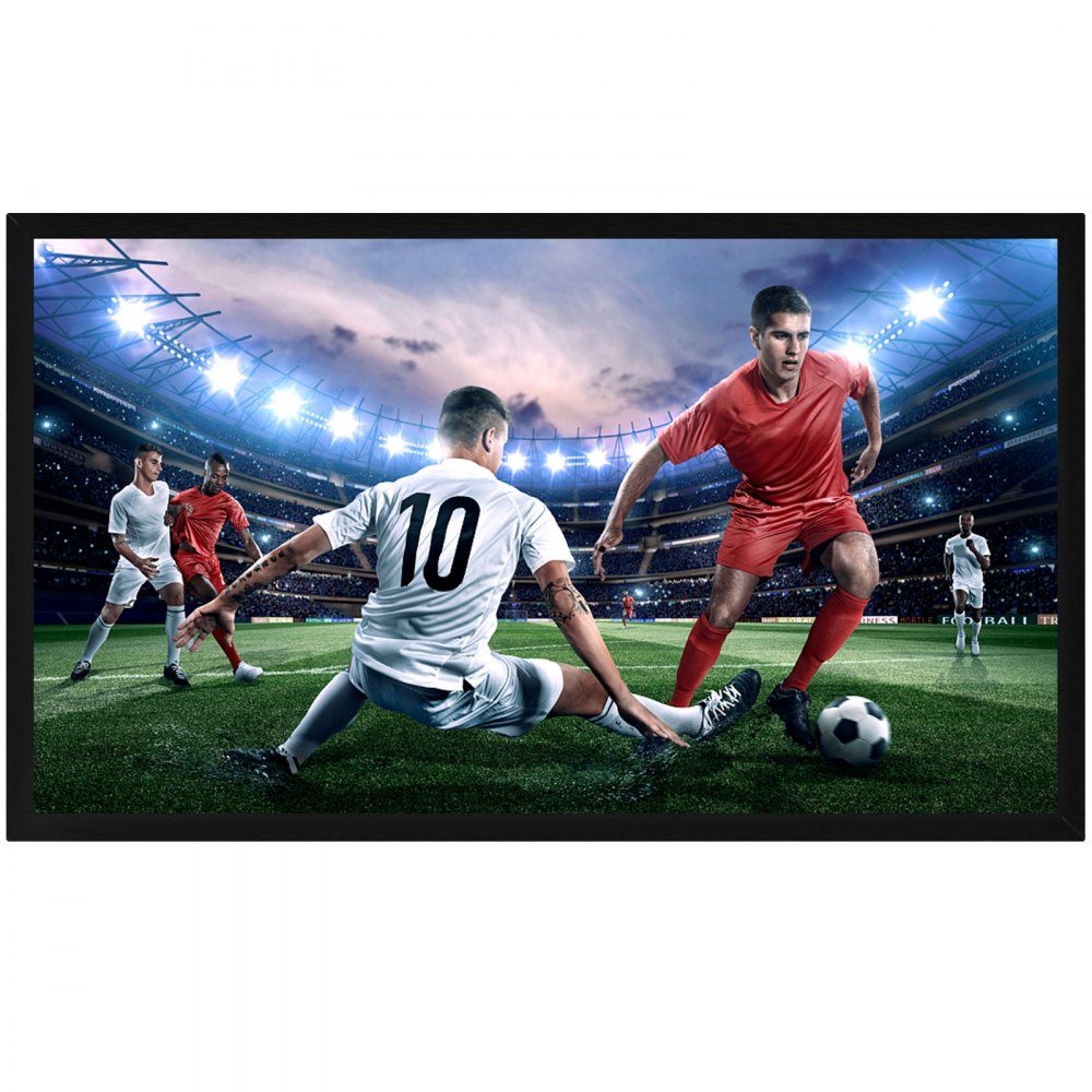 Projector screen 257 cm x 150 cm, screen diagonal 279 cm, screen ceiling mounting made of PVC, 15 kg projection surface with 160° viewing angle, for outdoor activities